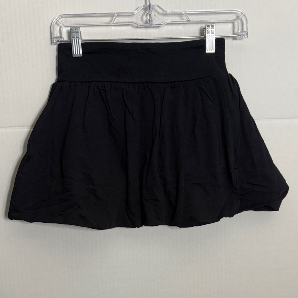 Mango Black Skater Skirt PUFFED COTTON SKIRT